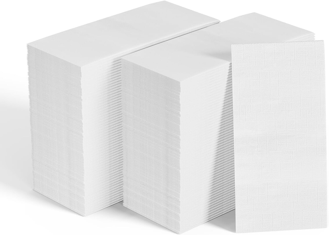 600-Pack Disposable 3-Ply Paper Napkins, Soft & Absorbent for Parties & Events